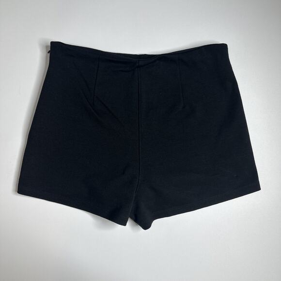 Y2k Express Knit High Rise Stretchy Shorts Punk Grunge Whimsigoth Zipper Size 2 - Picture 2 of 7